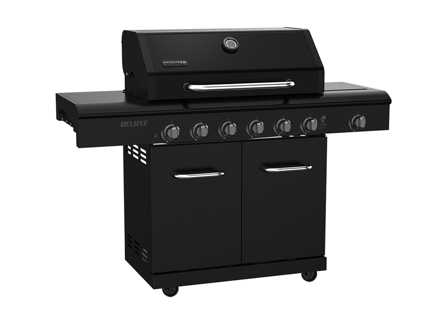 Deluxe 7-Burner Gas Grill with Stainless Steel Side Burner