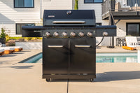 Deluxe 7-Burner Gas Grill with Stainless Steel Side Burner