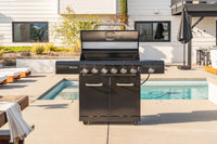 Deluxe 7-Burner Gas Grill with Stainless Steel Side Burner