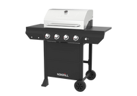 4-Burner Propane Gas Grill in Black with Stainless Steel Main Lid