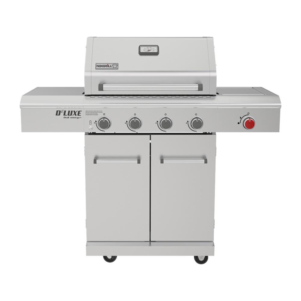 Deluxe 4-Burner Gas Grill with Searing Side Burner