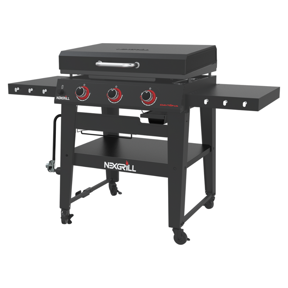 Daytona™ 3-Burner Propane Gas Grill with Griddle Top in Black