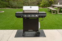 4-Burner Propane Gas Grill in Black with Stainless Steel Main Lid