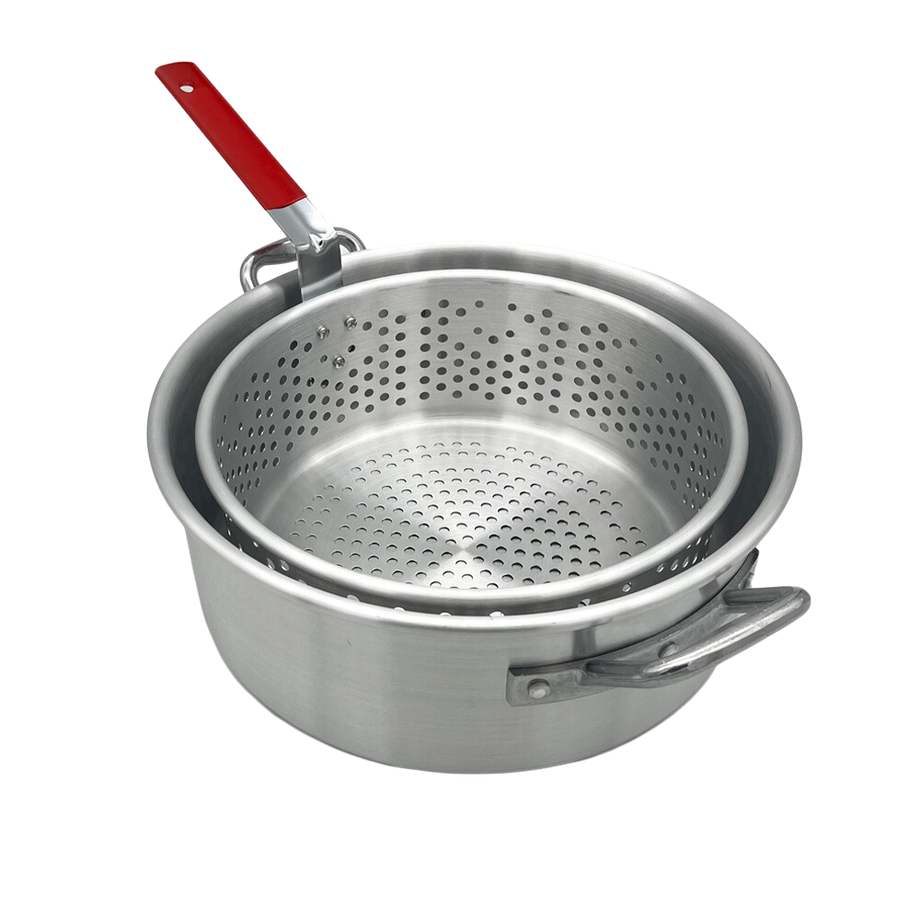 10.5 Qt. Aluminum Fryer Pot with Strainer