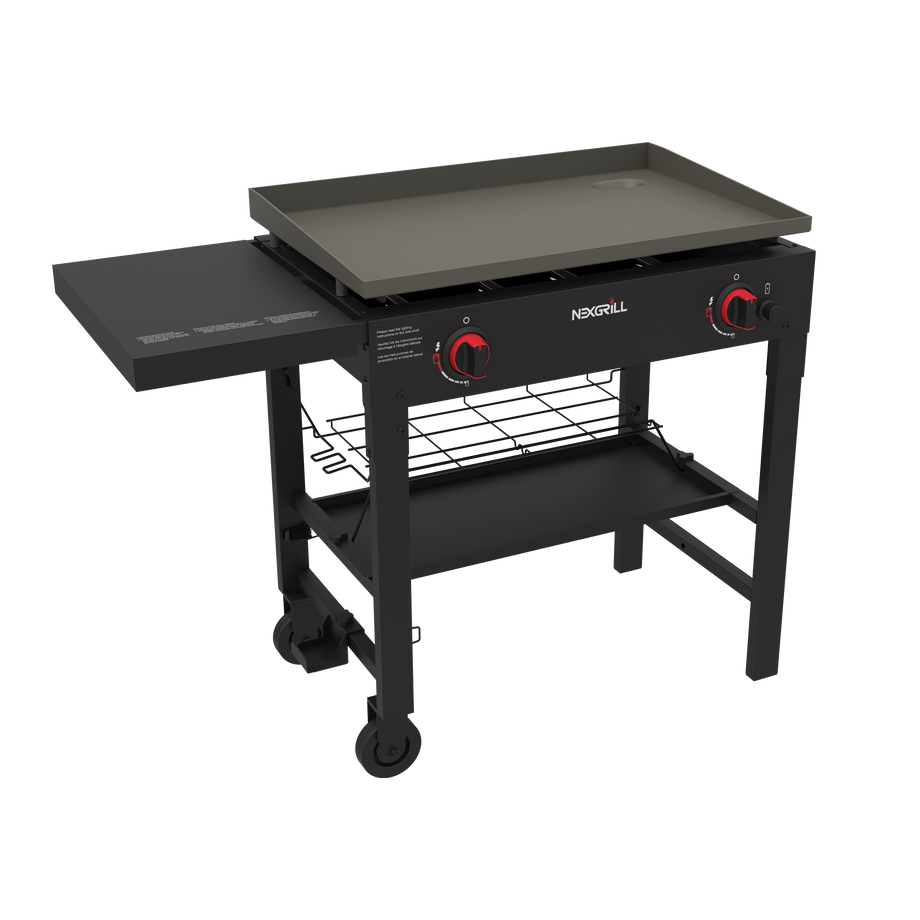 2-Burner Propane Gas Grill with Griddle Top