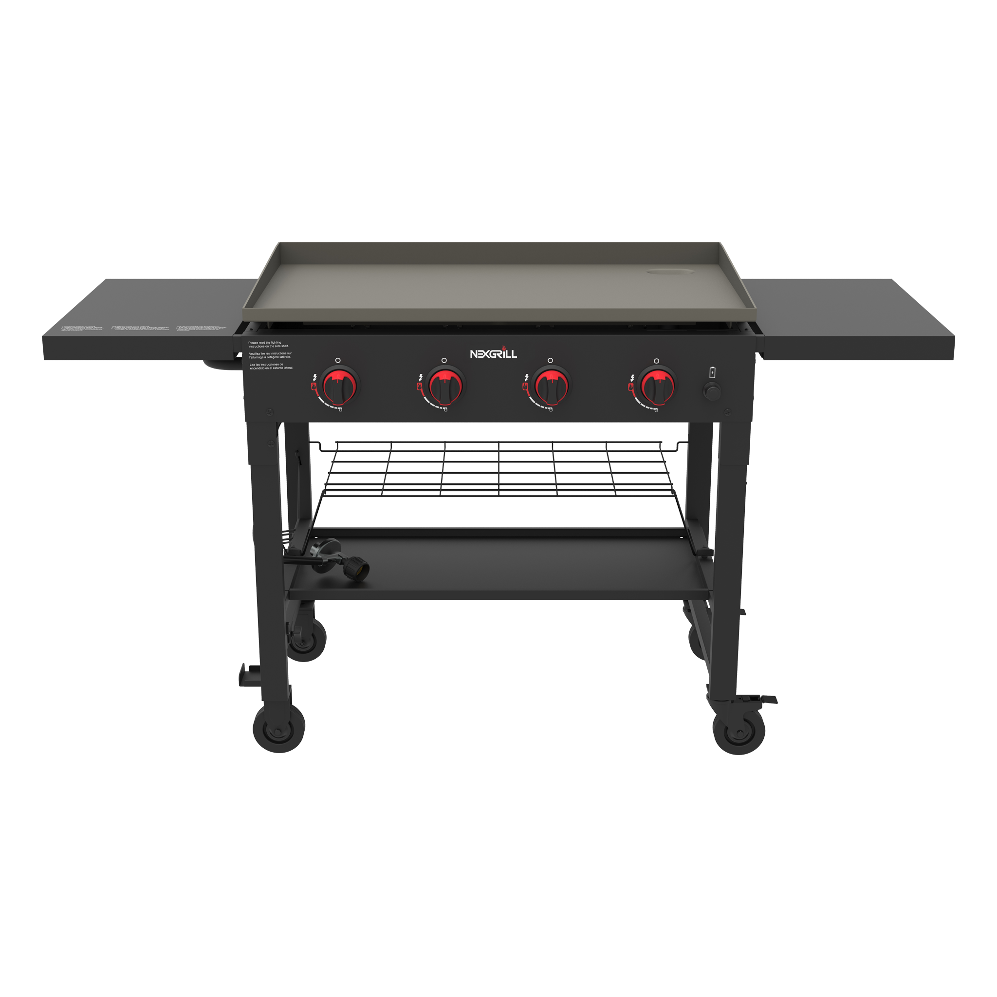 4-Burner Propane Gas Grill with Griddle Top