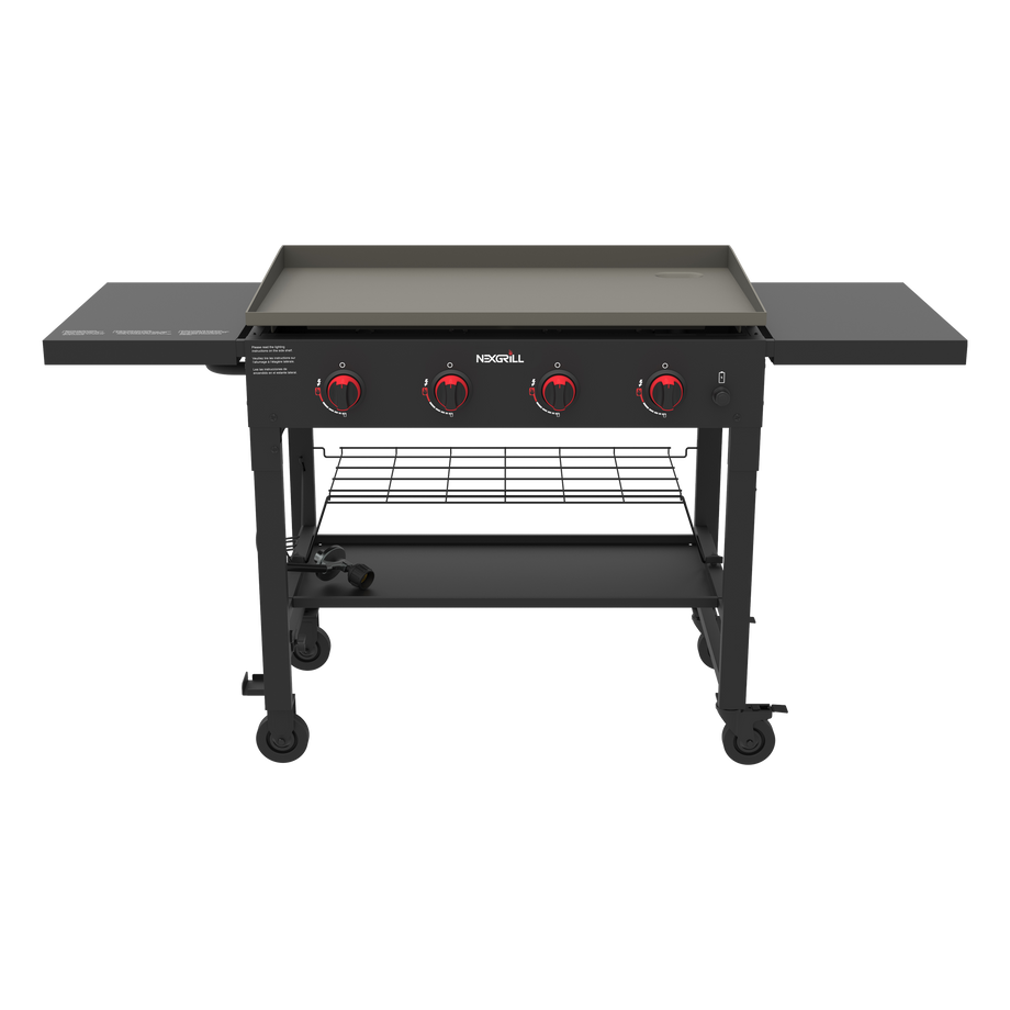 4-Burner Propane Gas Grill with Griddle Top