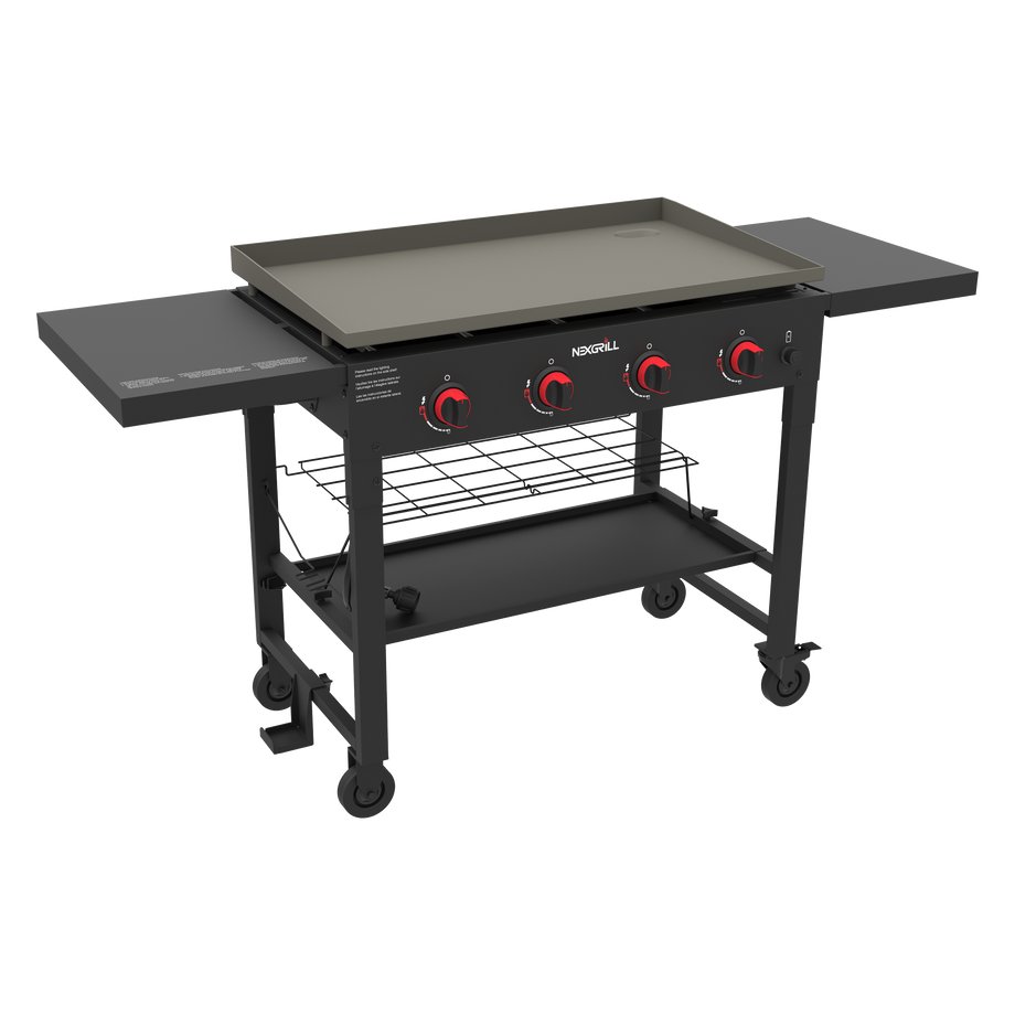 4-Burner Propane Gas Grill with Griddle Top