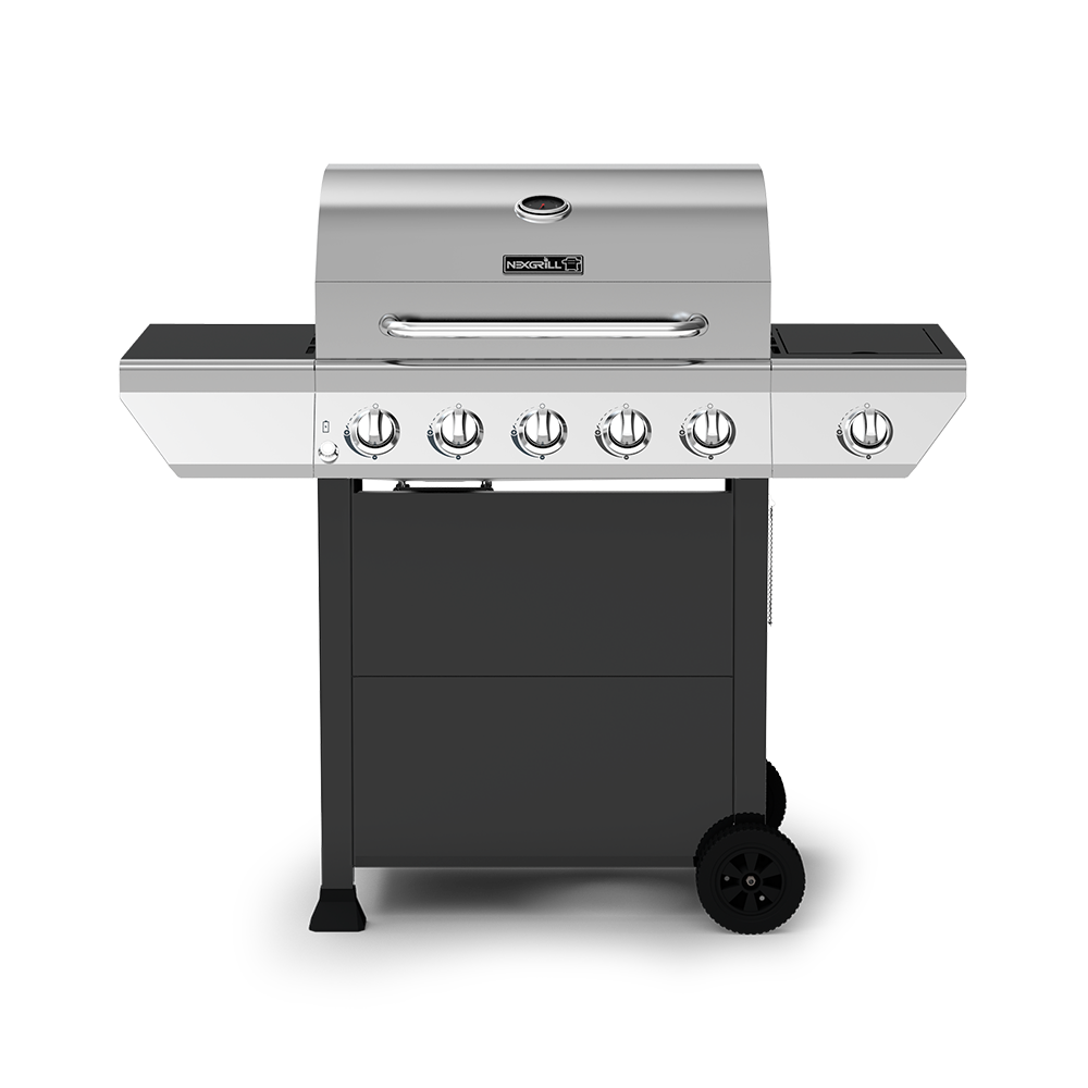 5-Burner Propane Gas Grill with Stainless Steel Side Burner