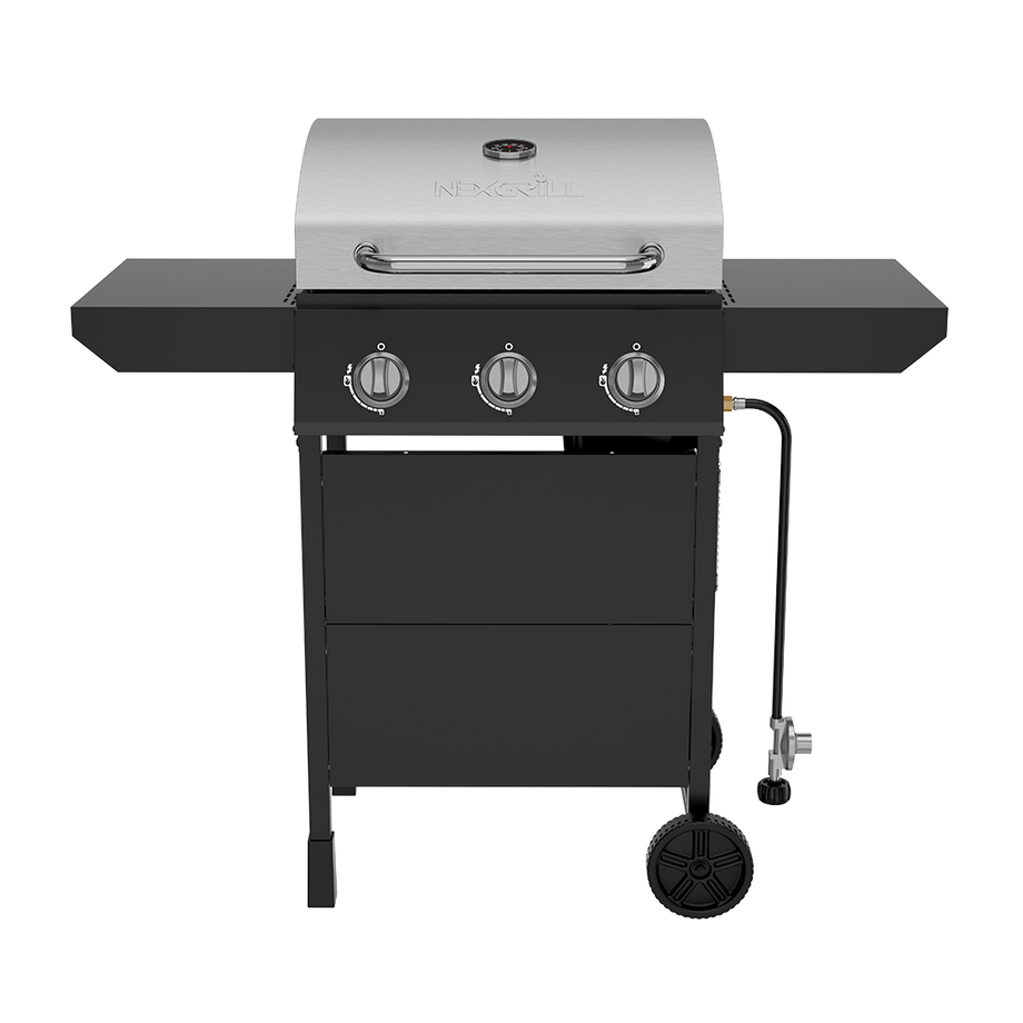 3-Burner Gas Grill with Side Shelves