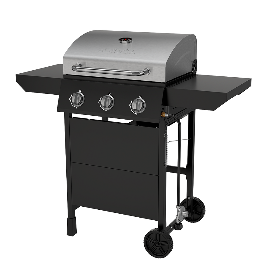 3-Burner Gas Grill with Side Shelves