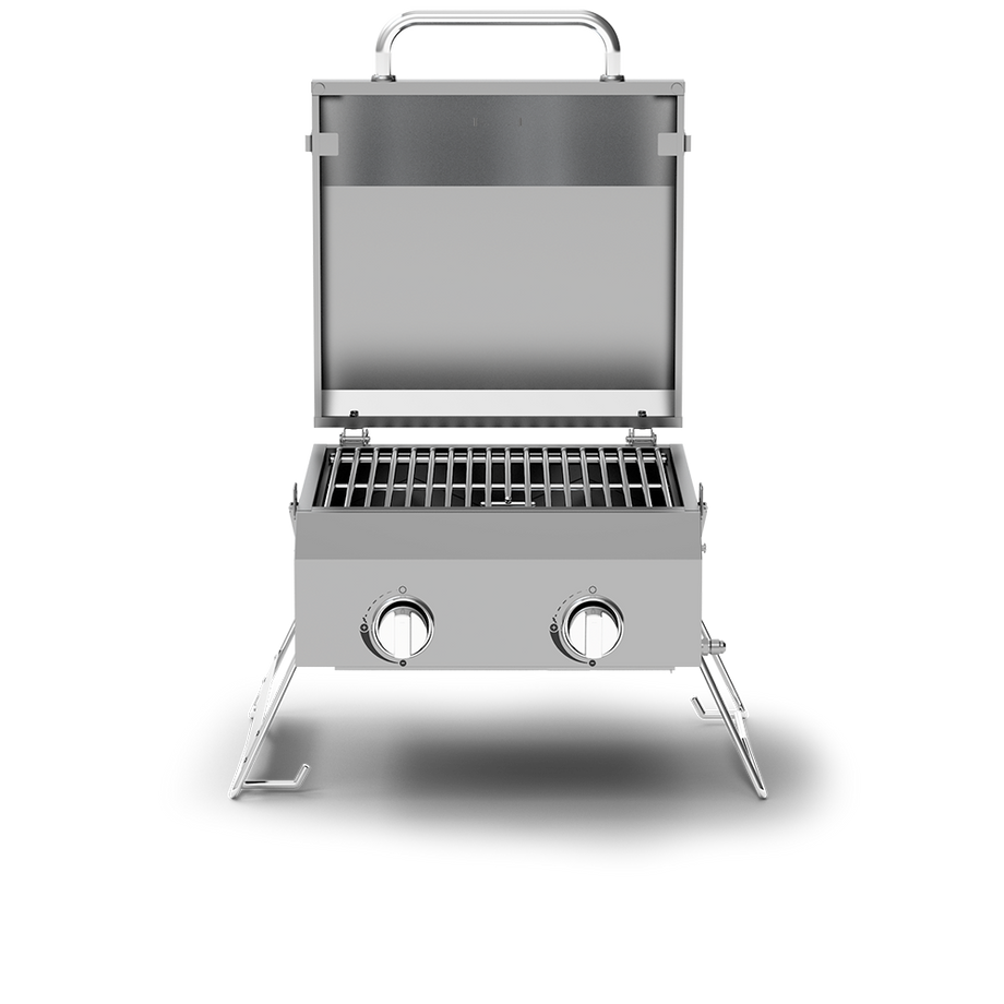 2-Burner Table Top Portable Propane Gas Grill