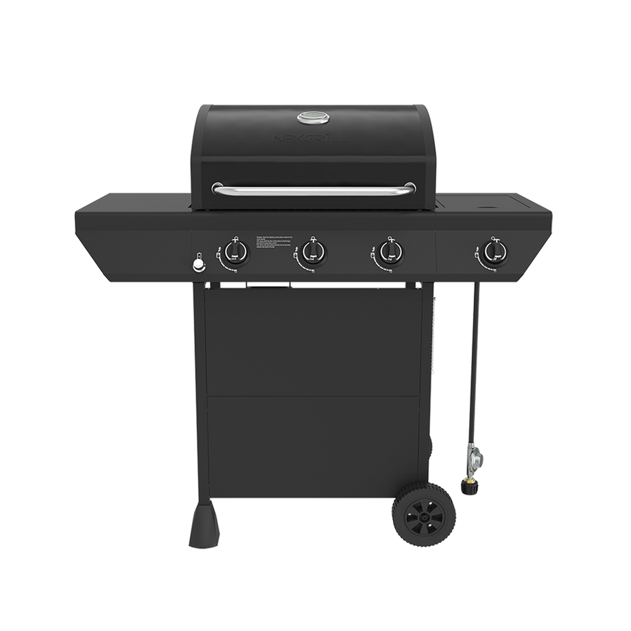 3-Burner Gas Grill in Black with Side Burner