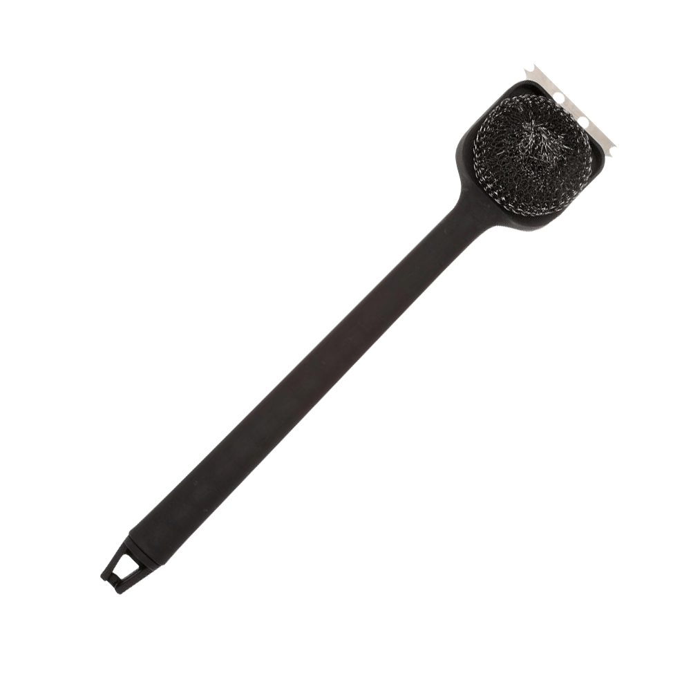 steel wool brush with scraper